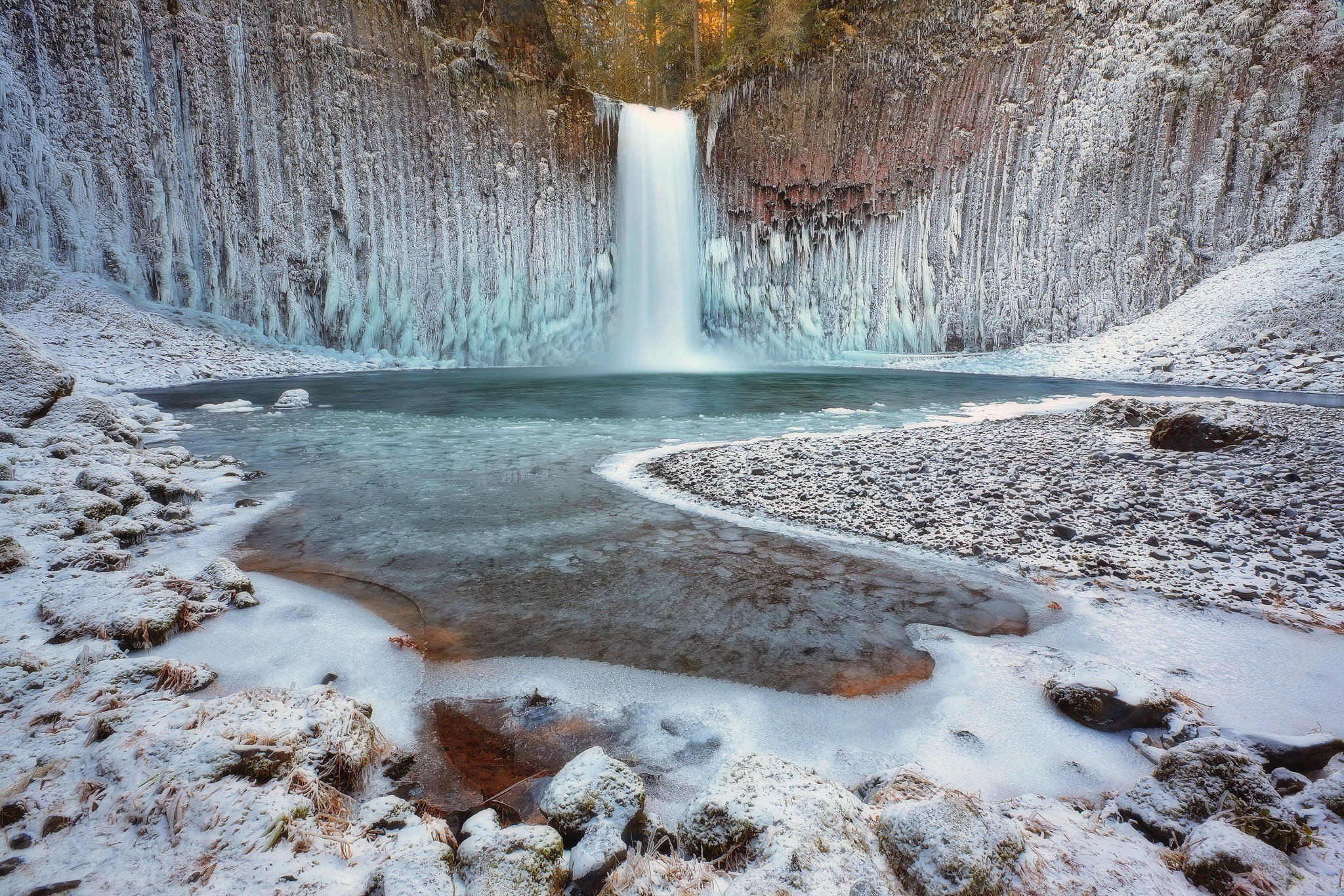 Зима Фото Водопад