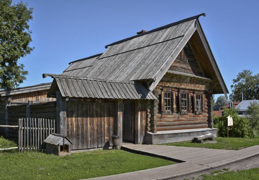 Дом крестьянина-середняка Волкова в Музее деревянного зодчества в Суздале