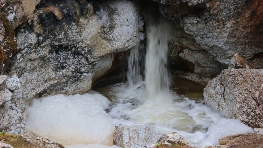 Пинежский водопад подземной реки